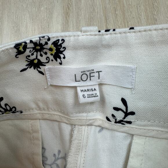 NWT LOFT Cropped Marisa Fit Floral Garden Elegance Cottagecore Boho Pants 6 - Picture 15 of 16